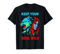 Therian Pride Keep Your Soul Wild Vintage Womens Wolf T-Shirt