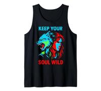 Therian Pride Keep Your Soul Wild Vintage Womens Wolf Tank Top