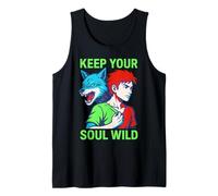 Therian Pride Keep Your Soul Wild Vintage Womens Wolf Tank Top
