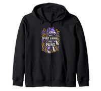 Therian Pride My Spirit Animal Has Paws Furry Wolf Zip Hoodie