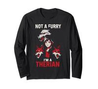 Therian Pride Not a Furry Cute Wolf LGBTQ Long Sleeve T-Shirt
