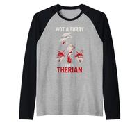 Therian Pride Not a Furry Cute Wolf LGBTQ Raglan Baseball Tee