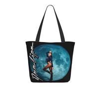 THERIGHTEN Women Dua Singer Music Lipa Tote Bag lightweight Shoulder Bag Large Capacity Reusable Grocery with Inner Pockets Zipper for Sport Travel Beach shopping