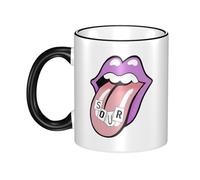 THERIGHTEN Women Men Olivias Singer Music Rodrigo Ceramic Coffee Mug Funny Adult Ceramic Coffee Cup Humor Black Handle Tea Cups Personalized Design for Coworker Mom Dad 11OZ Coffe Mug