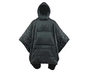 therm-a-rest Honcho Poncho Portable Hooded Blanket, Black Forest Print, One Size