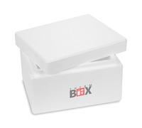 Therm-Box Professional Styrofoam Box, 31.0 x 25.0 x 18.5 cm, Wall: 3.0 cm, Volume: 5.93 Litres, White Insulated Thermal Box, Cool Box, Small