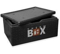 THERM BOX Styrofoam Box Large 40-Litre Insulated Box Thermobox Keep Warm Cooler Box Thermal Container GN Inside: 53,9x34x21,9cm Reusable