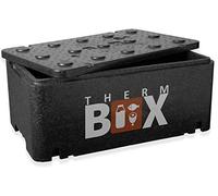 THERM BOX Thermobox Medium, 20 Liter, Insulated Polystyrene Box, Lightweight, Reusable, Black, 45x25x17cm