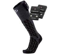 Therm-Ic - Powersock Set Heat Fusion Uni + S-Pack 1200 Black Grey - 45-47 - Ski socks