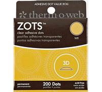 Therm-o-Web 1/2-inch Zots Memory 3D, Pack of 200, Clear