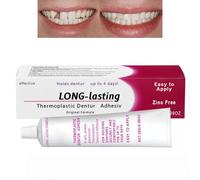 Therm/oplastic Den/ture Adh/esive,Den/ture Fixation Adh/esive,Den/ture Repair Kit,Tooth Filler Material,Zinc Free Den/ture Adh/esive Fixative Cream,Comfortable & Secure Den/ture for Up to 7 Days