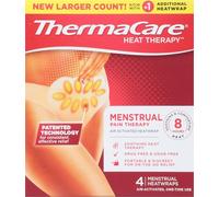 ThermaCare Menstrual Pain Therapy Menstrual Cramps Pain Relief Heat Wraps, 4 Count