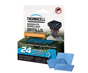 Thermacell Backpacker Mosquito Repellent Mat-Only Refills, 24-Hour Pack; Contains 6 Repellent Mats, Each Lasting 4 Hours; Use with Convenient and Easy to Use Backpacker Mosquito Repeller; DEET-Free