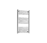 Thermae 1000 x 400mm Chrome Heated Towel Rail STR410C Dual Fuel Flat Profile 1037 BTUs