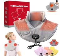 Thermaease Pro, 2025 Thermaease Pro Heating Pad, Portable USB Neck and Shoulder Heating Pad, Neck Heating Pads with Auto-Off Timers, 3 Heat Levels Plus 3 Massage Modes,60S Fast-Heating (Gray)