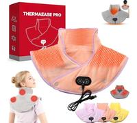 Thermaease Pro, 2025 Thermaease Pro Heating Pad, Portable USB Neck and Shoulder Heating Pad, Neck Heating Pads with Auto-Off Timers, 3 Heat Levels Plus 3 Massage Modes,60S Fast-Heating (Pink)