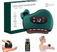 Thermaedge Foot Scraper,4-in-1 Plantar Fasciitis Massager,Electric Heated Gua Sha Massager,Vibration Device for Muscle Care,Deep Tissue Massage for Feet Calves Neck,Shoulders Back with 10ml Oil (GN)