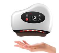 ThermaEdge Foot Scraper, Crafted Frame Plantar Fasciitis,12 Massage Levels and 12 Heat Levels, Triple Action - Red Light/Heat/Vibration, for Feet Calves Neck, Shoulders & Back (White)