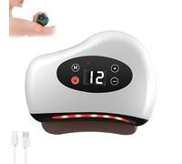 ThermaEdge Foot Scraper, Electric Fascia Knife with Heating & 12 Vibration, Heated Foot Scraper, 4-in-1 Vibration Tool for Plantar Deep Tissue Massage, Home Massage Tool (White,Ordinary)
