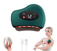Thermaedge Foot Scraper,Electric Fascia Knife with Heating & 12 Vibration,Heated Foot Scraper,Gua Sha Myofascial Release Tool for Deep Tissue Massage (Green)