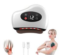 Thermaedge Foot Scraper,Electric Fascia Knife with Heating & 12 Vibration,Heated Foot Scraper,Gua Sha Myofascial Release Tool for Deep Tissue Massage (White)