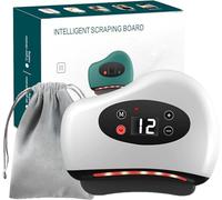 ThermaEdge Foot Scraper, Electric Fascia Knife with Heating & 12 Vibration, Muscle Scraper Tool for Soothing Foot Tension, Gua Sha Myofascial Release Tool for Deep Tissue Massage (White)