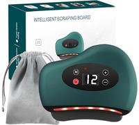 ThermaEdge Foot Scraper, Electric Fascia Knife with Heating & 12 Vibration, Muscle Scraper Tool for Soothing Foot Tension, Gua Sha Myofascial Release Tool for Deep Tissue Massage (Green)