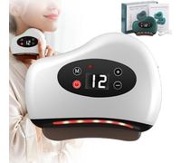 ThermaEdge Foot Scraper, Foot Scraper for Plantar, Electric Fascia Knife with Heating & 12 Vibration for Multiple Parts, Comes with Essential Oils (White)