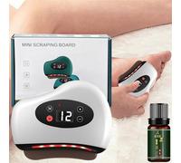 ThermaEdge Foot Scraper for Plantar Fasciitis, Heated Muscle Scraper with Red Light Heat Vibration Triple Action Foot Massage Tool 12 Levels Portable Design (White)