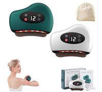 Thermaedge Foot Scraper, Plantar Fasciitis Red Light Heated Gua Sha Device, 3-in-1 Vibration Massager, 12 Levels, 42°c Constant Temperature, Suitable for Soles of Feet, Legs, Neck, Back (2Pcs)