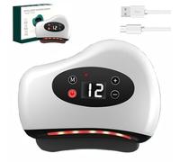 Thermaedge Foot Scraper, Red Light Heated Electric Gua Sha Device, Foot Scraper for Plantar Fasciitis for Plantar Fasciitis and Deep Tissue Massage, 4-in-1 Vibration Tool for Muscle Care (White)