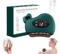 Thermaedge Foot Scraper, Red Light Heated Muscle Scraper,3 in 1 Red Light Electric Gua Sha Device with 12 Levels Vibration,Cordless & Effortlessly Portable for Feet Calves Neck,Shoulders (Green)