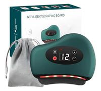 ThermaedgeHeated Gua Sha for Plantar Fasciitis and Deep Tissue Massage, Foot Scraper,Electric Fascia Knife with Heating & 12 Vibration, 4-in-1 Vibration Device for Feet Calves Neck, Shoulders (Green)