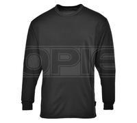 Thermal Base Layer Top Black Small - Crew Neck - Portwest B133BKRS
