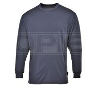 Thermal Base Layer Top Charcoal Small - Crew Neck - Portwest B133CHAS