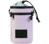 Thermal Bike Bottle Bag 1.2L Insulated Frame Pack(Light Purple) | Sturdy polyester, water-repellent finish, scratch-resistant, beige purple gray, daily wear proof