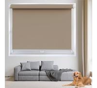 Thermal Blackout Blinds 35 x 110 cm 100% Blackout Privacy Protection Long-Lasting Windproof Window Shades for Bedroom, Nursery, Loft, Travel Rv Car, Brown