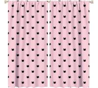 Thermal Blackout Curtains with Grommets 3D Cat Design 2Piece Set Modern Kids Room & Office Window Decor Insulating Drapes for Living Room & Bedroom