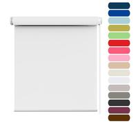 Thermal Blackout Roller Blind 75 x 195 cm Portable Travel Temporary Permanent, Roller Blind Spares Roller Blind, Portable Blackout Blinds for Bedroom, for any Room, White