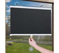 Thermal Blackout Roller Blind， Blackout Roller Blinds With Suction Cups Sunshade Privacy No Drill Black Multiple Sizes(68x150cm/27 * 59in)