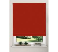 Thermal Blackout Roller Blinds 175Cm Drop X Width 75Cm Red
