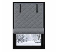 Thermal Blackout Window Cover, Window Insulation for Winter Home & RV | Wide20-79in Thick Window Winter Insulation, Easy Roll Up Window Heat Blocker, Hook Loop Install(Gray,75Wx180H cm)