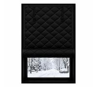 Thermal Blackout Window Cover, Window Insulation for Winter Home & RV | Wide20-79in Thick Window Winter Insulation, Easy Roll Up Window Heat Blocker, Hook Loop Install(Black,120Wx240H cm)