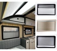 Thermal Blind & Flyscreen for Caravan, Motorhome, Horsebox, in Cream Frame & Cream Fabric, W80 x L40cm (overall framed size 88 x 48cm)