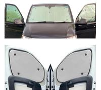 Thermal Blinds Compatible With Citroen Berlingo XL (Third Generation) (Years 2018-Date) (Full Set XLWB With Non-Opening Tailgate Window) With Backing Colour in Light Grey, Reversible