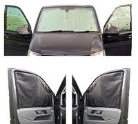 Thermal Blinds Compatible With Peugeot Partner Tepee (Second Generation) (Years 2008-2018) (Full Set With Non-Opening Tailgate Window) With Backing Colour in Charcoal, Reversible