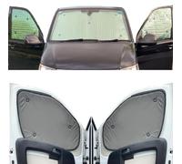 Thermal Blinds Compatible With Renault Master (Third Generation) (Years 2010-Date) (Front Set) With Backing Colour in Khaki Green, Reversible