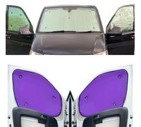 Thermal Blinds Compatible With VW Caddy Maxi Life (Third Generation) (Years 2007-2020) (Full Set With Barn Doors) With Backing Colour in Purple, Reversible