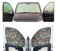 Thermal Blinds Compatible With VW Transporter T25 (Third Generation) (Years 1979-1991) (Front Set) With Backing Colour in Camo, Reversible