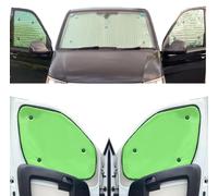 Thermal Blinds Compatible With VW Transporter T6.1 (Years 2020-Date) (Full Set LWB With Tailgate & Factory Fitted Rain Sensor) With Backing Colour in Lime, Reversible